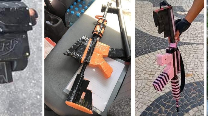 Rapaz usa arma de brinquedo como adereço de carnaval e acaba