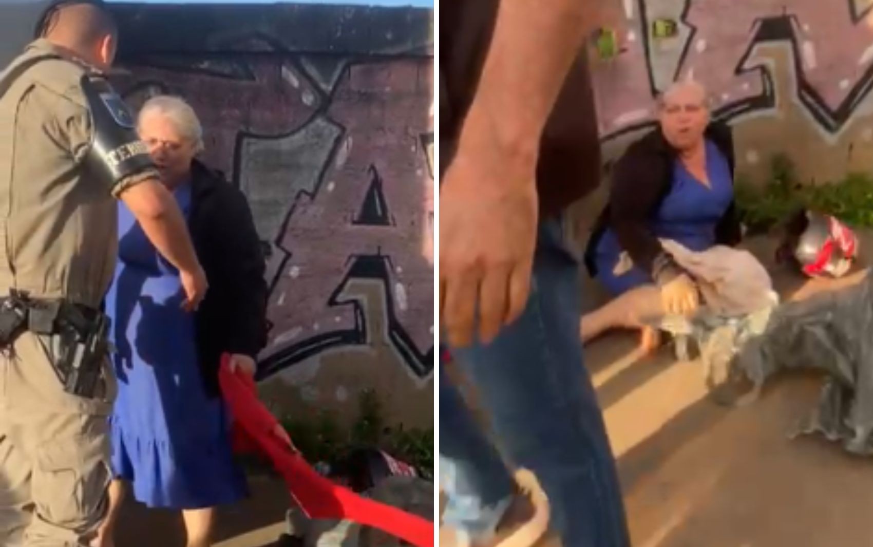 Fiscais da prefeitura derrubam idosa e recolhem produtos vendidos por ela em banquinha; vídeo 
