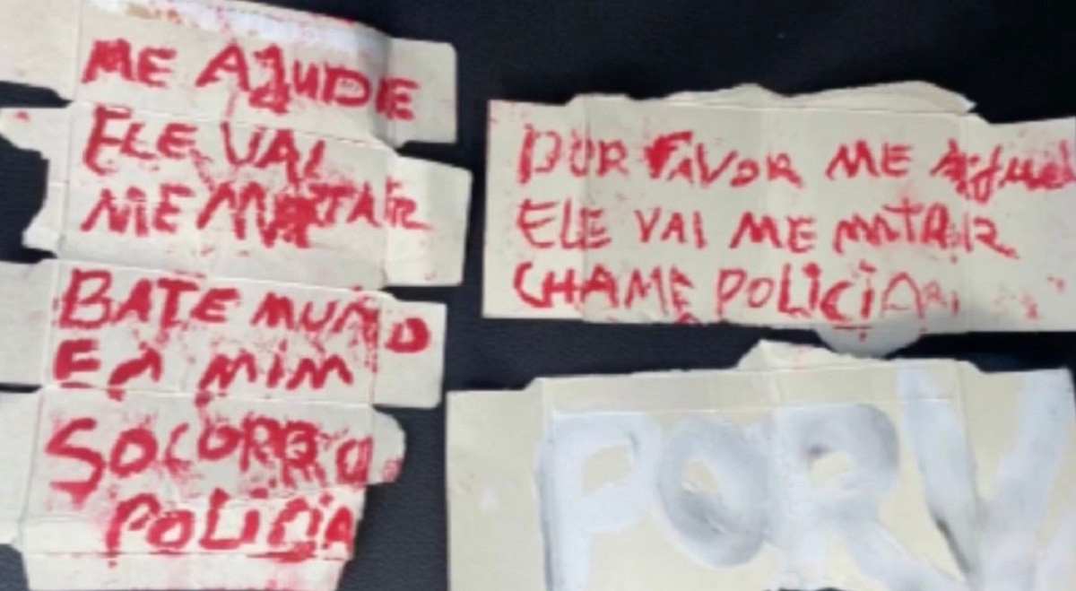 Homem é preso suspeito de cárcere privado e agressões após companheira pedir ajuda a vizinhos com bilhetes