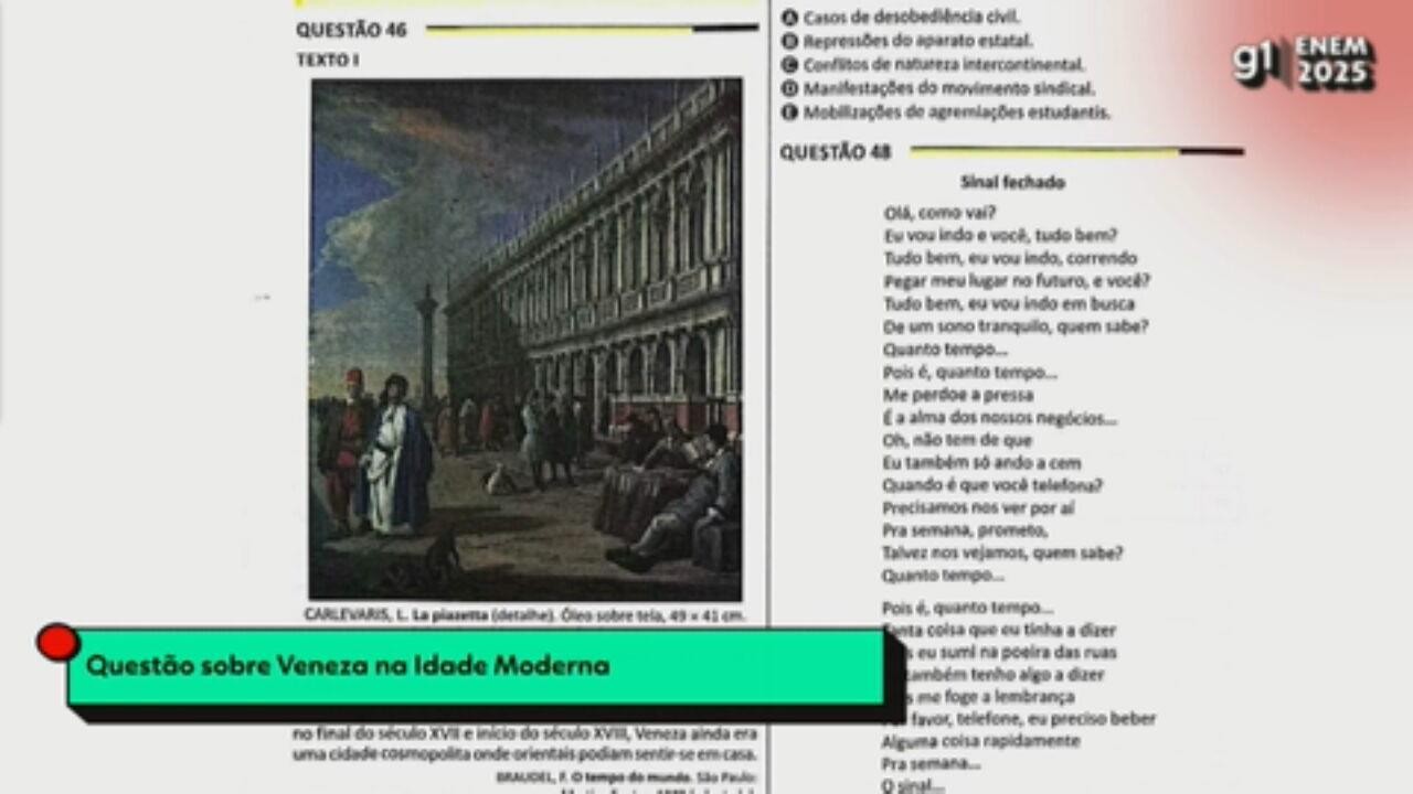 VÍDEOS ENEM 2025: correção de questões de linguagens, ciências humanas e redação