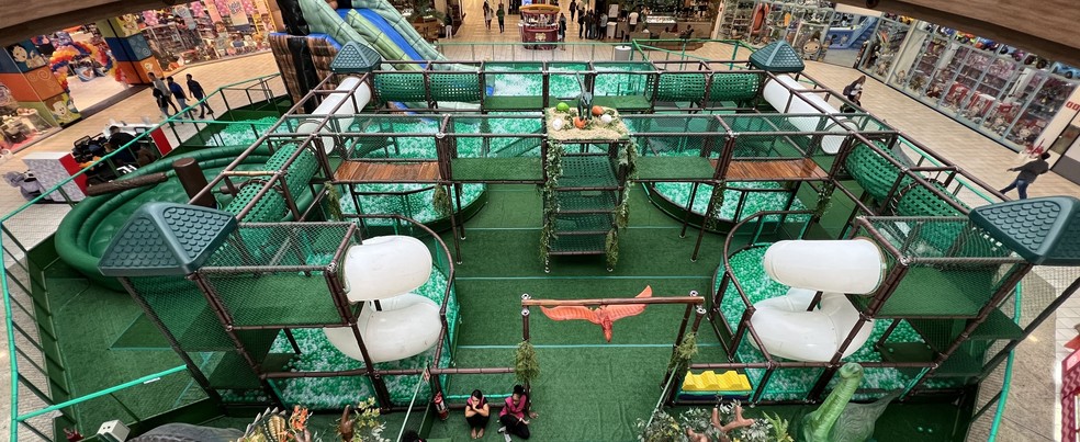 Atração Jurassicland chega ao shopping Paralela — Foto: Divulgação
