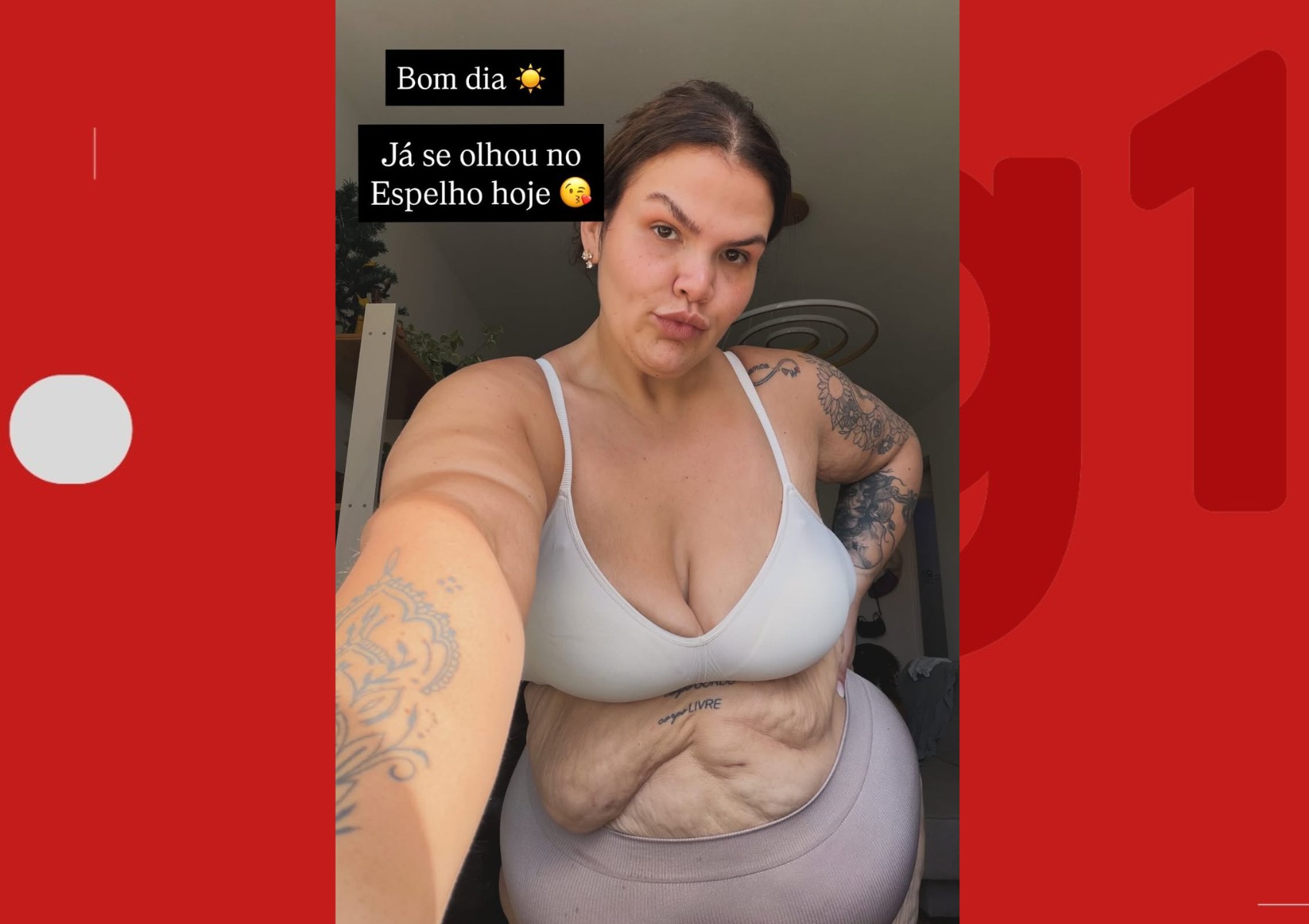 Thais Carla posa de calcinha e sutiã e exibe novo corpo nas redes sociais após perder mais de 80 kg