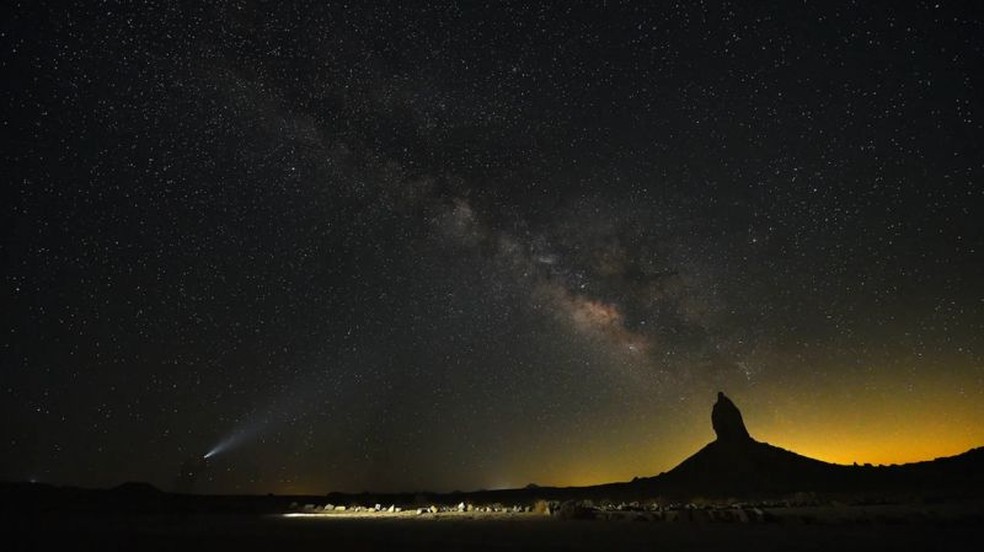 Radiotelescópio Bingo, quando pronto, vai ser responsável por investigar a distribuição de massa do universo — Foto: GETTY via BBC