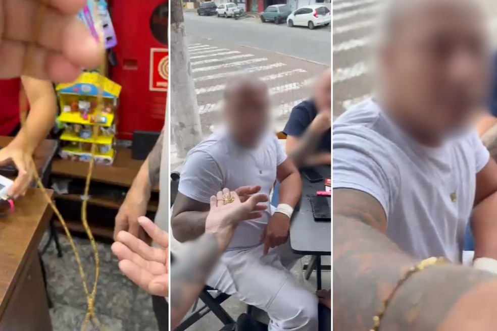 T&eacute;cnico de enfermagem foi questionado sobre corrente em padaria no litoral de SP &mdash; Foto: Reprodu&ccedil;&atilde;o