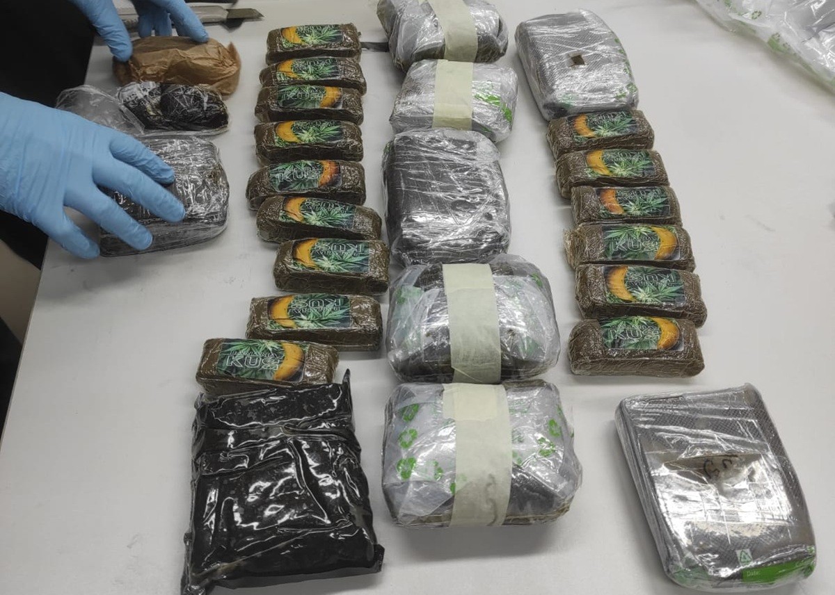 Cão farejador da PF encontra 6 kg de haxixe em mala de passageira no Aeroporto de Natal; mulher foi presa