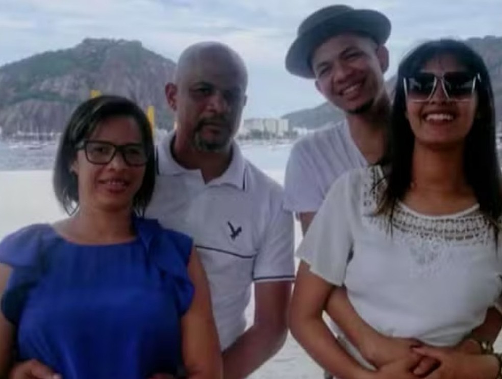 Pedro Henrique, a esposa e os pais — Foto: Reprodução/TV Globo
