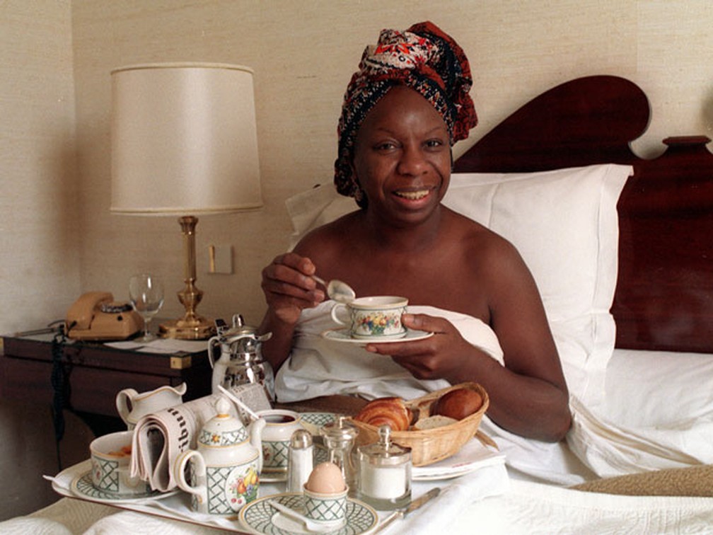 A cantora Nina Simone — Foto: Michel Gange/AFP