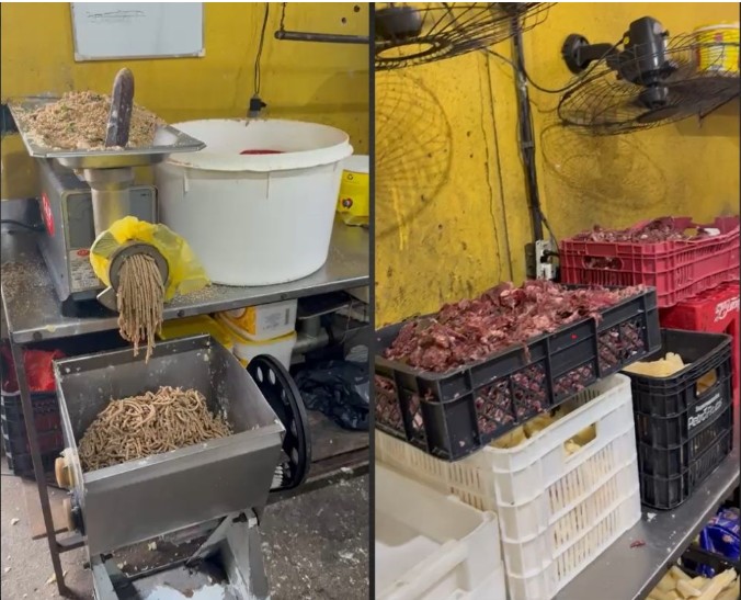 Fábrica de salgados em condições insalubres é interditada em Rocha Miranda