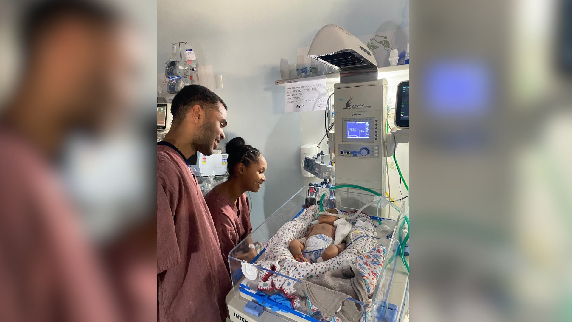Bebê nasce com cordão enrolado no pescoço, sofre falta de oxigênio e se recupera após protocolo inédito na UTI em hospital: 'Alívio', diz pai