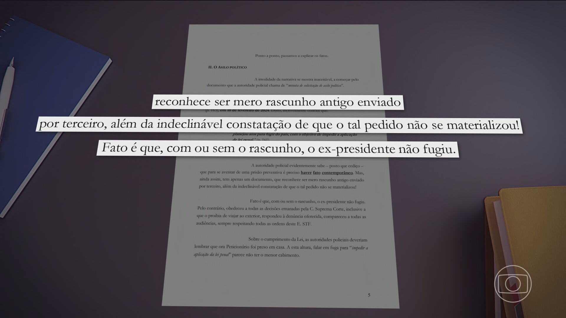 Defesa de Bolsonaro entrega explicações sobre suposta tentativa de fuga e nega descumprimento de medidas cautelares