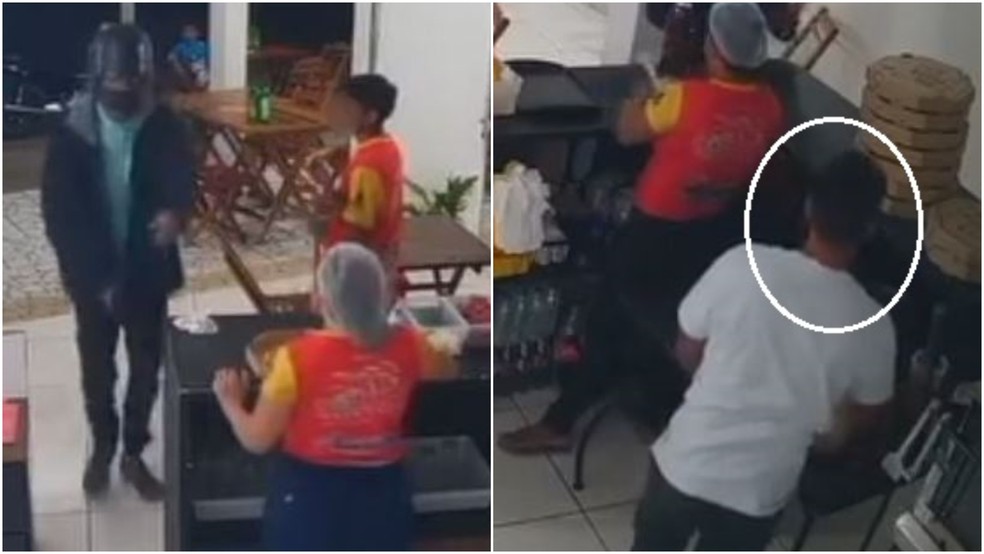 Homem foi morto por atirador enquanto trabalhava em lanchonete no Crato. — Foto: Reprodução