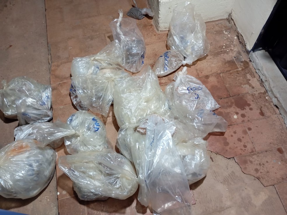 Material que foi apreendido junto aos suspeitos — Foto: Polícia Militar