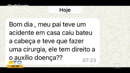 Advogado tira dúvidas sobre auxílio-doença no Bom Dia Responde
