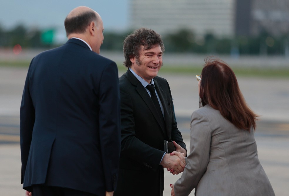 Chegada do Presidente da Argentina, Javier Milei — Foto: Jorge William/G20