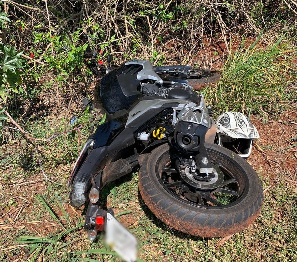 Polícia localiza moto usada por criminosos na fuga após ataque a bancos em Botucatu — Foto: Polícia Civil/Divulgação