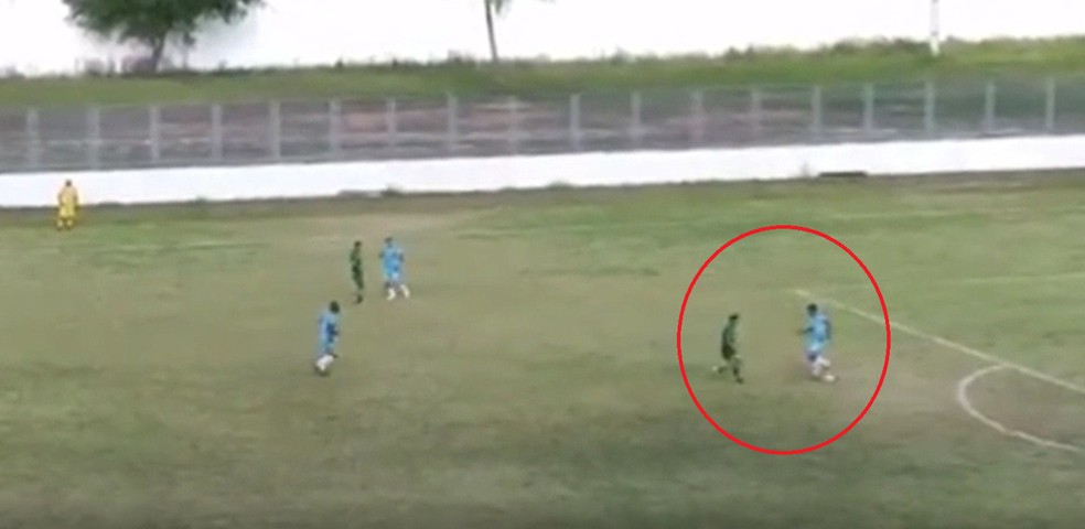 Jogador é investigado suspeito de manipular resultado de jogo, no CE. — Foto: Reprodução