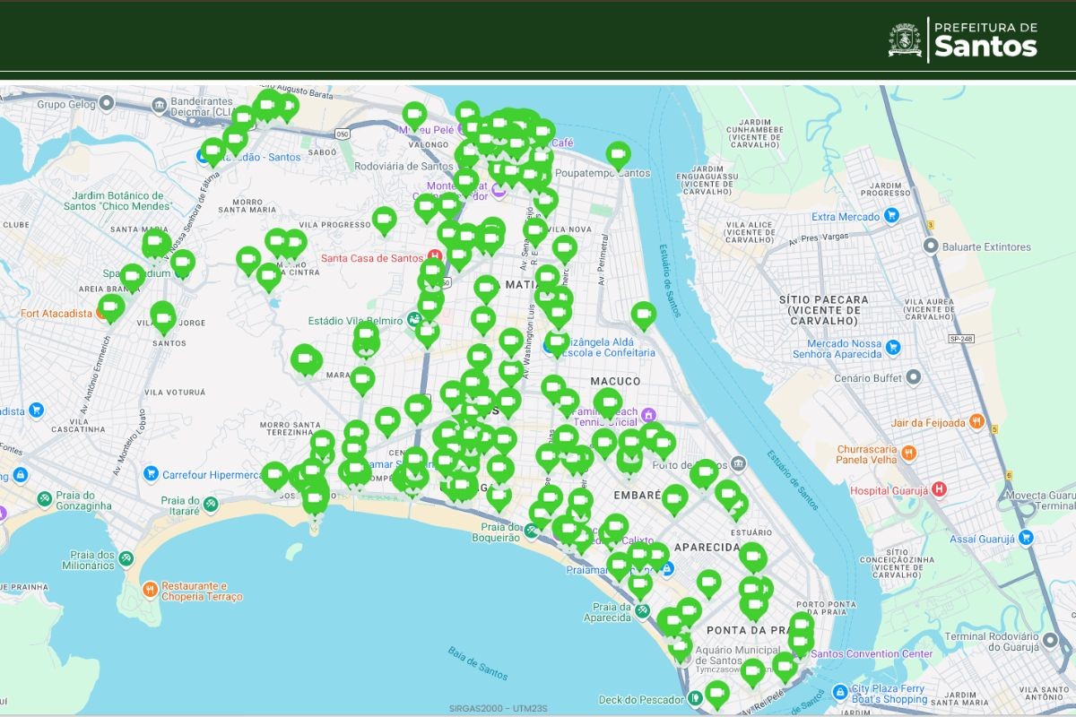 Santos, SP, ganha novas câmeras e ultrapassa 3 mil equipamentos de monitoramento