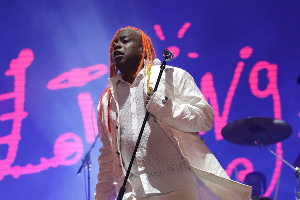 A banda Living Colour se apresentou no Palco Sunset durante Rock in Rio 2022 realizado no Parque Olímpico da Barra da Tijuca no Rio de Janeir/RJ. — Foto: LORANDO LABBE/FOTOARENA/FOTOARENA/ESTADÃO CONTEÚDO