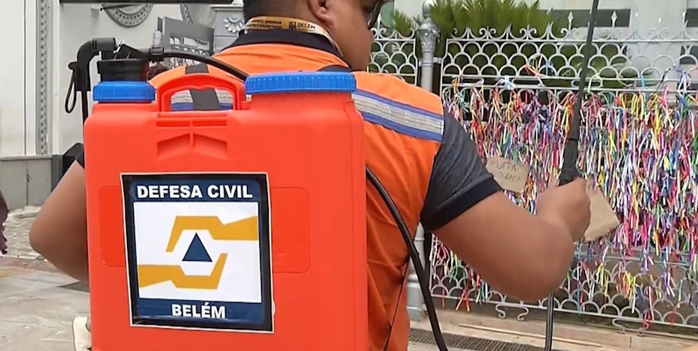 Círio 2026: Defesa Civil vai usar borrifador de água durante procissões por causa do calor em Belém — Foto: TV Liberal/Reprodução