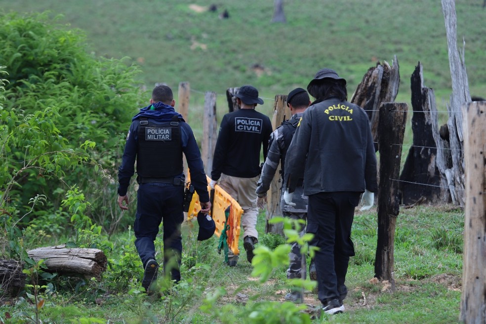 Quatro s&atilde;o mortos ap&oacute;s confronto com a pol&iacute;cia em Pl&aacute;cido de Castro nesta ter&ccedil;a-feira (22) &mdash; Foto: Asscom/PM-AC
