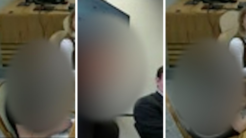 VÍDEO mostra depoimento de ex-funcionária que acusa Buzzi de assédio — Foto: Reprodução