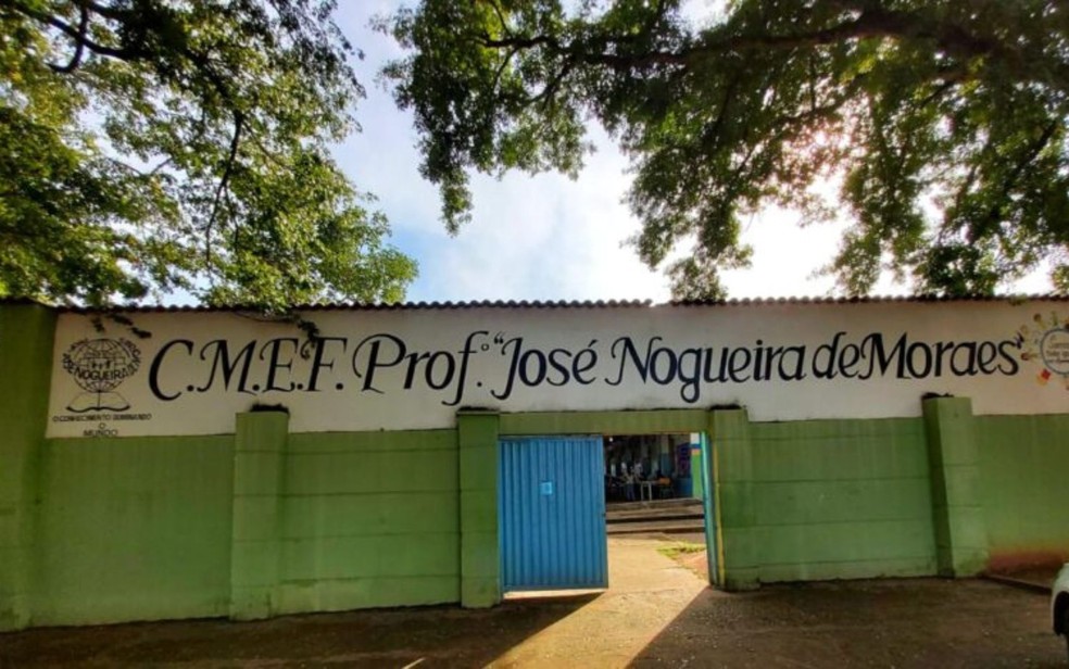 Centro Municipal de Ensino Fundamental (CMEF) Professor José Nogueira de Moraes, em Aragarças, Goiás — Foto: Divulgação/Secretaria Municipal de Educação