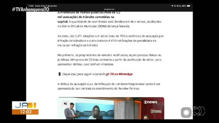 Editais notificam mais de 5,2 mil multas de trânsito em Palmas