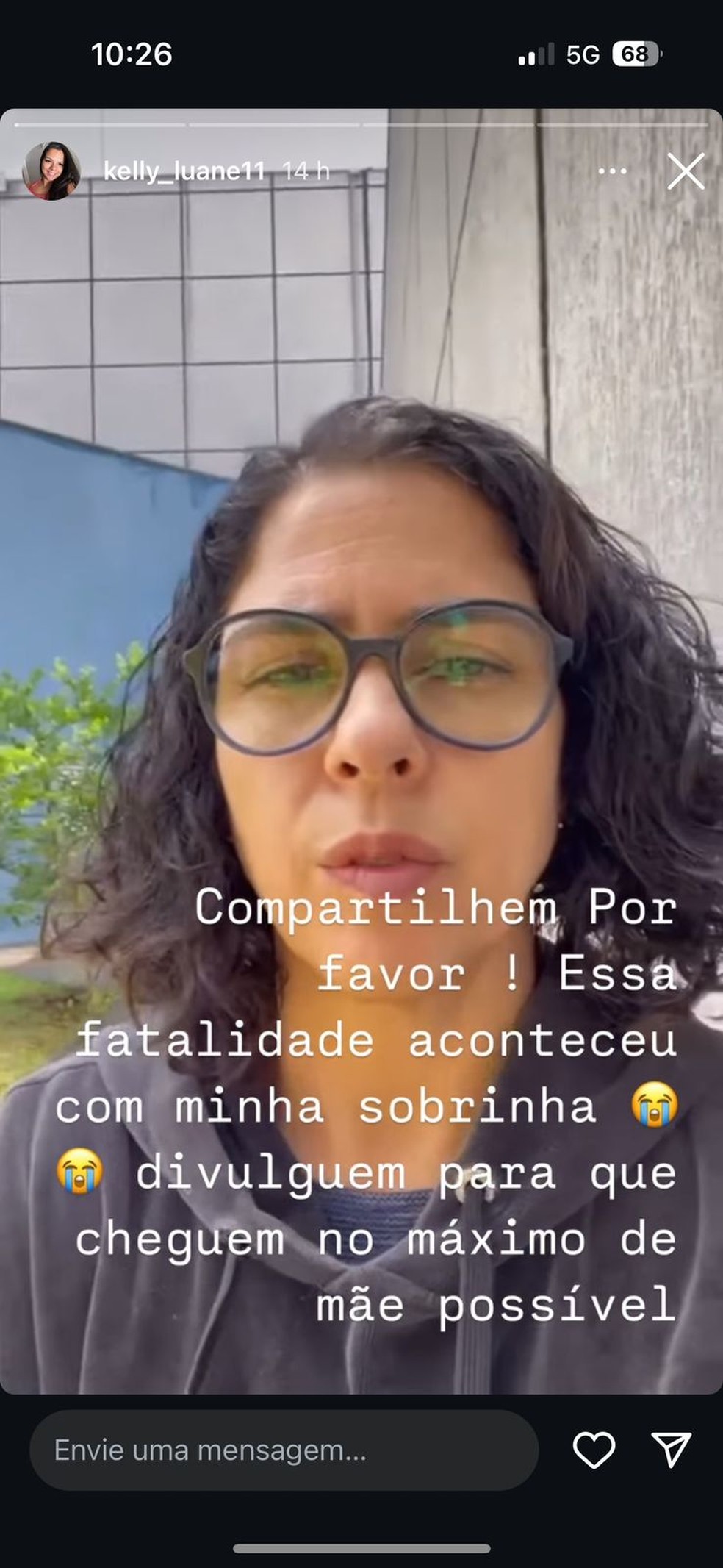 Em rede social, tia de criança que morreu após inalar desodorante, no DF, pede que pessoas falem sobre riscos de desafios online — Foto: Reprodução/ Rede Social