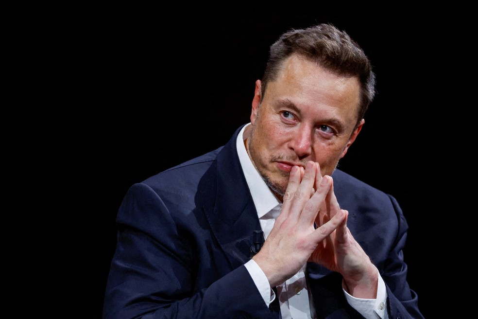 Elon Musk, dono do X, entrou na campanha presidencial como apoiador de Trump — Foto: REUTERS/Gonzalo Fuentes/File Photo