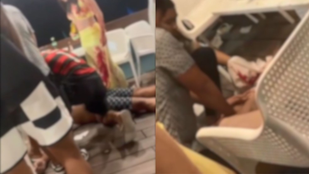 Homem é baleado dentro de restaurante em Porto de Galinhas — Foto: Reprodução/Whatsapp