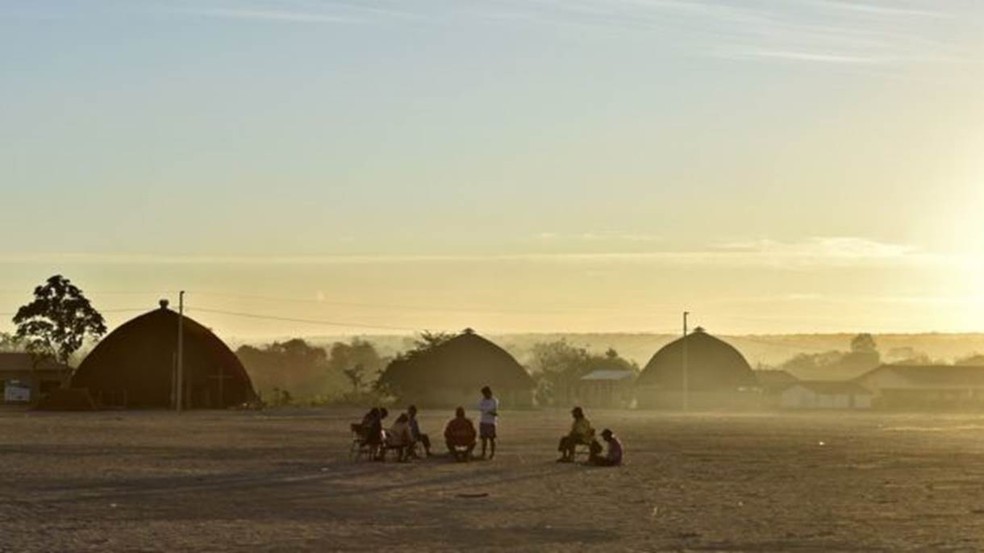 Terra Indígena Marãiwatsédé, do povo xavante, em Mato Grosso. — Foto: BBC/ ADRIANO GAMBARINI/OPAN