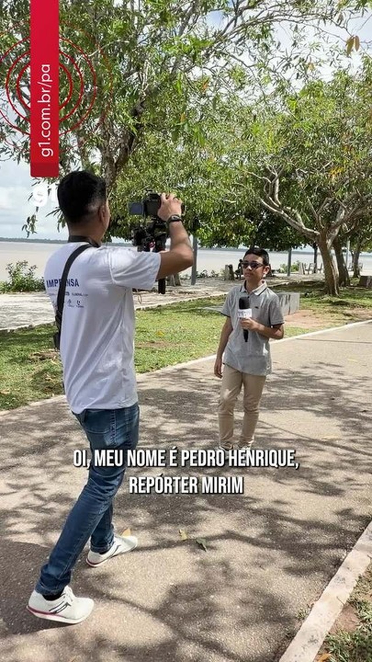 Pedro Henrique estreia como repórter mirim na TV Liberal e explora a Cidade Velha​‌​