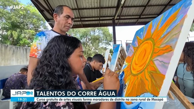 Moradores de comunidade rural de Macapá participam de curso de artes visuais