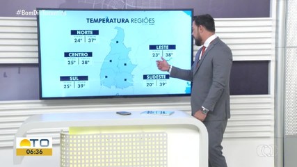 Confira a previsão do tempo para as principais regiões do TO