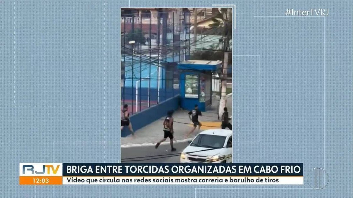 Confusão entre torcedores assusta moradores de Cabo Frio, no RJ