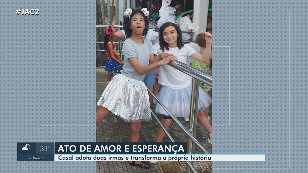 Ana Vitória e Maria Clara ganharam um novo lar juntas — Foto: Reprodução/Rede Amazônica Acre