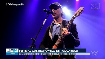 Zeca Baleiro e Anavitória estão entre as atrações do Festival Gastronômico de Taquaruçu