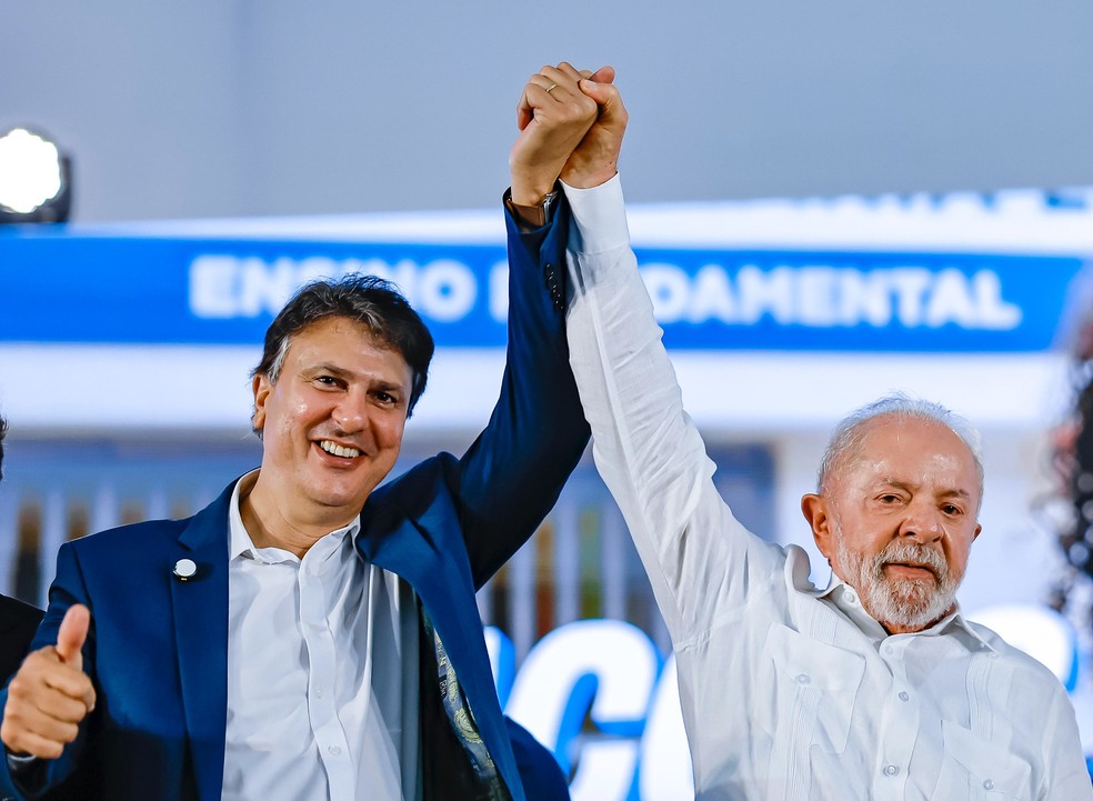 Lula e Camilo Santana — Foto: Ricardo Stuckert /PR