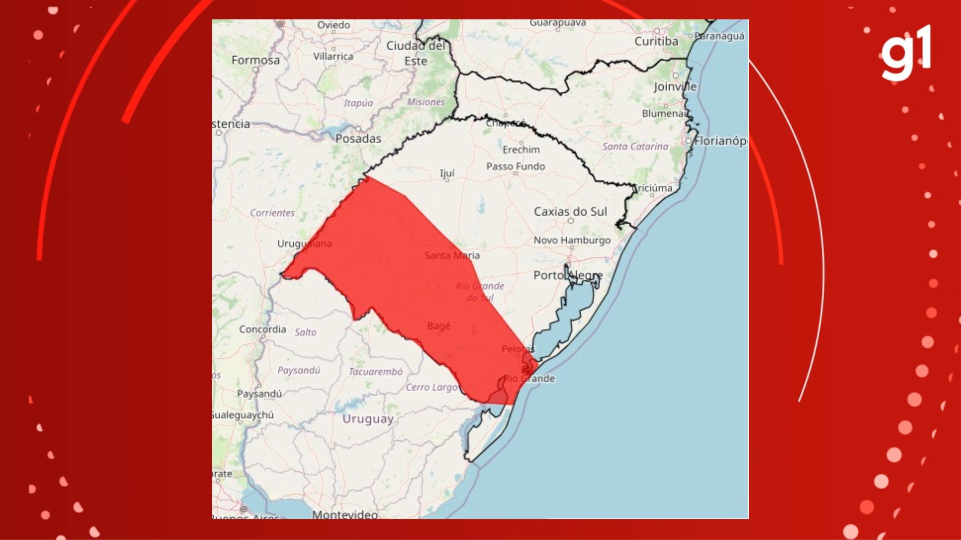 Temporal no RS: Uruguaiana tem 80 mm de chuva em 3 horas, e Hulha Negra cancela aulas