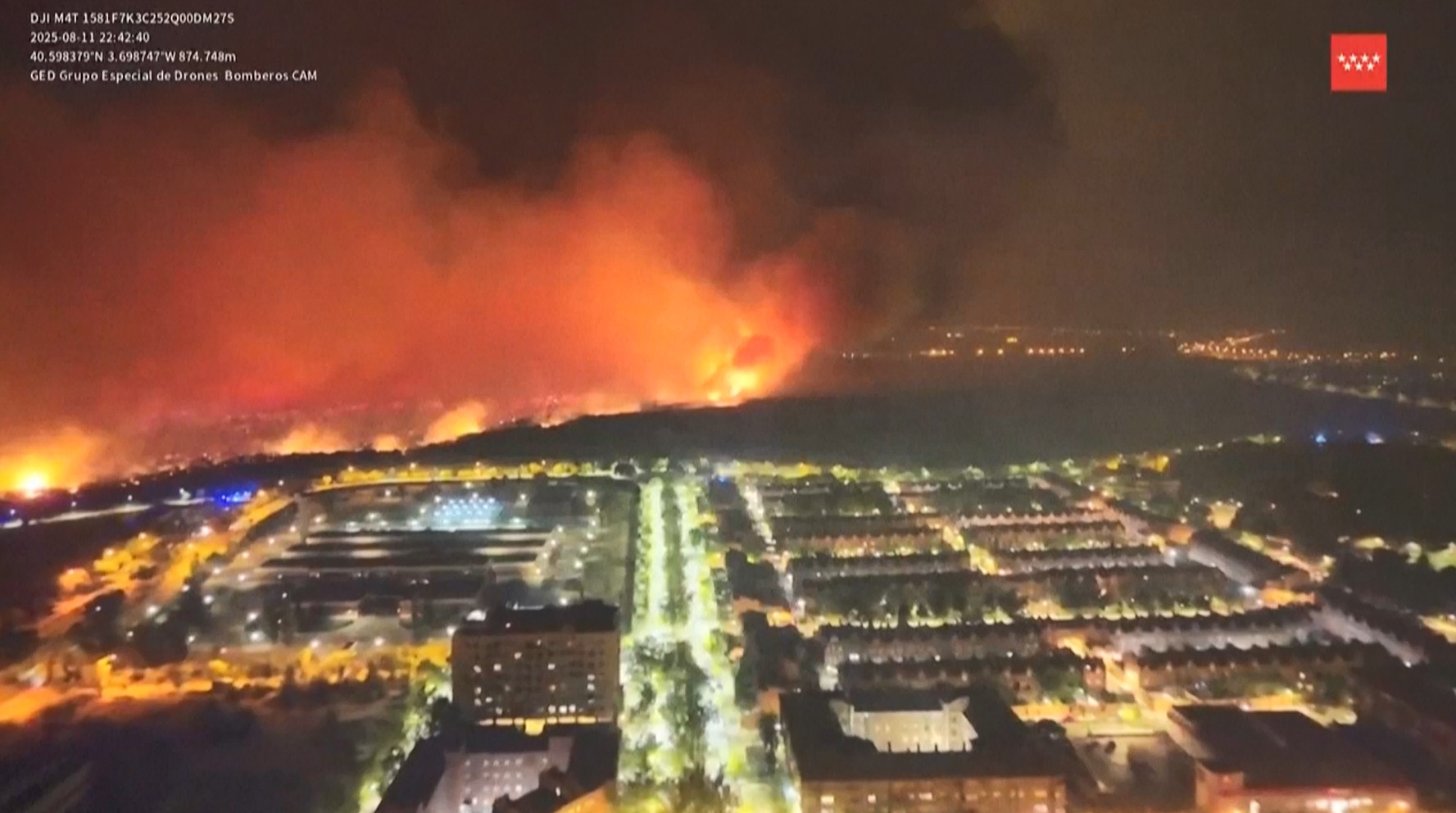Incêndios florestais em Madri deixam um morto