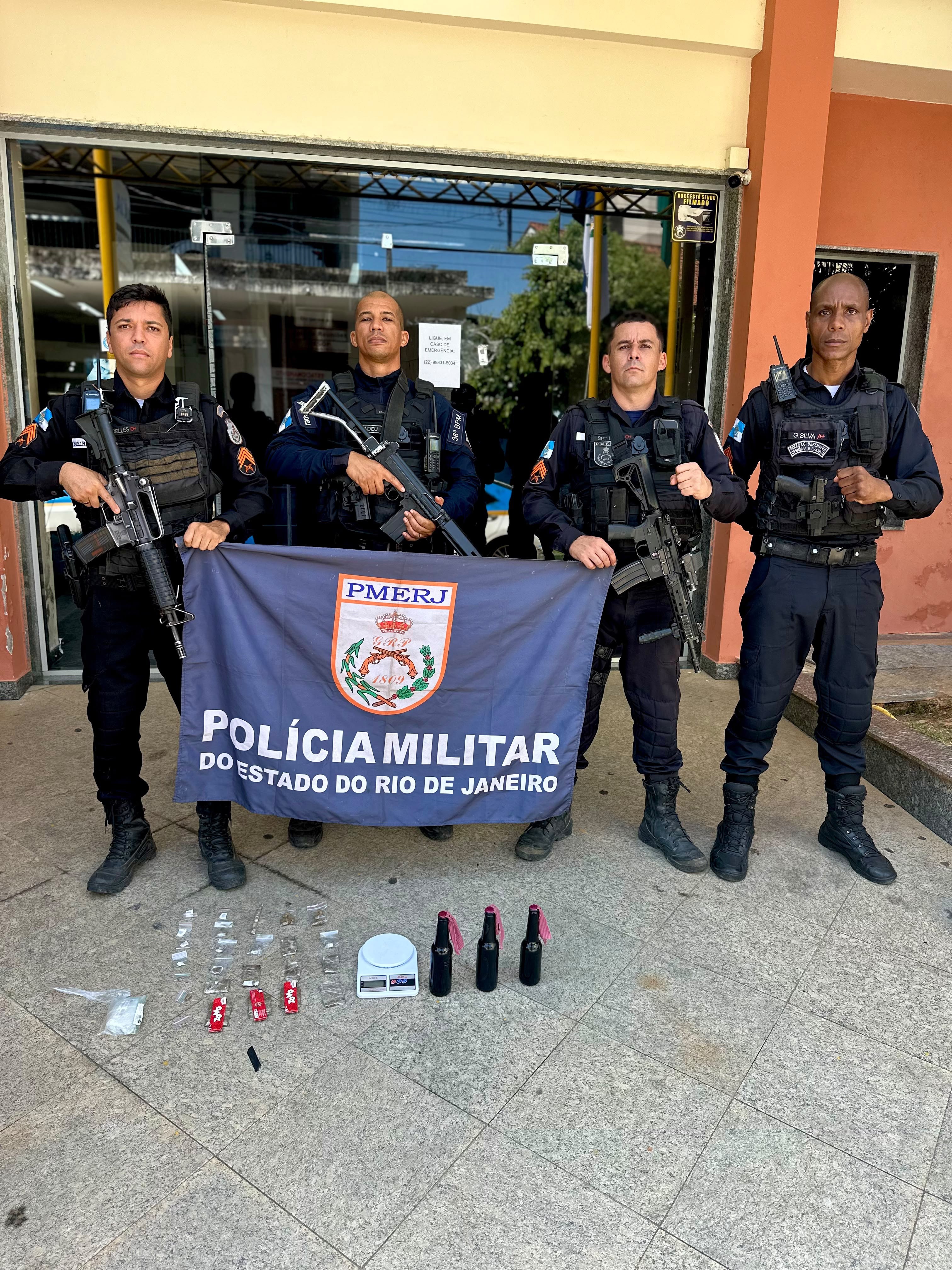 PM encontra coquetéis molotov e drogas e apura ligação com ataques às estações Águas de Pádua