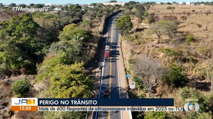 Tocantins registra 600 flagrantes de ultrapassagens indevidas em 2025