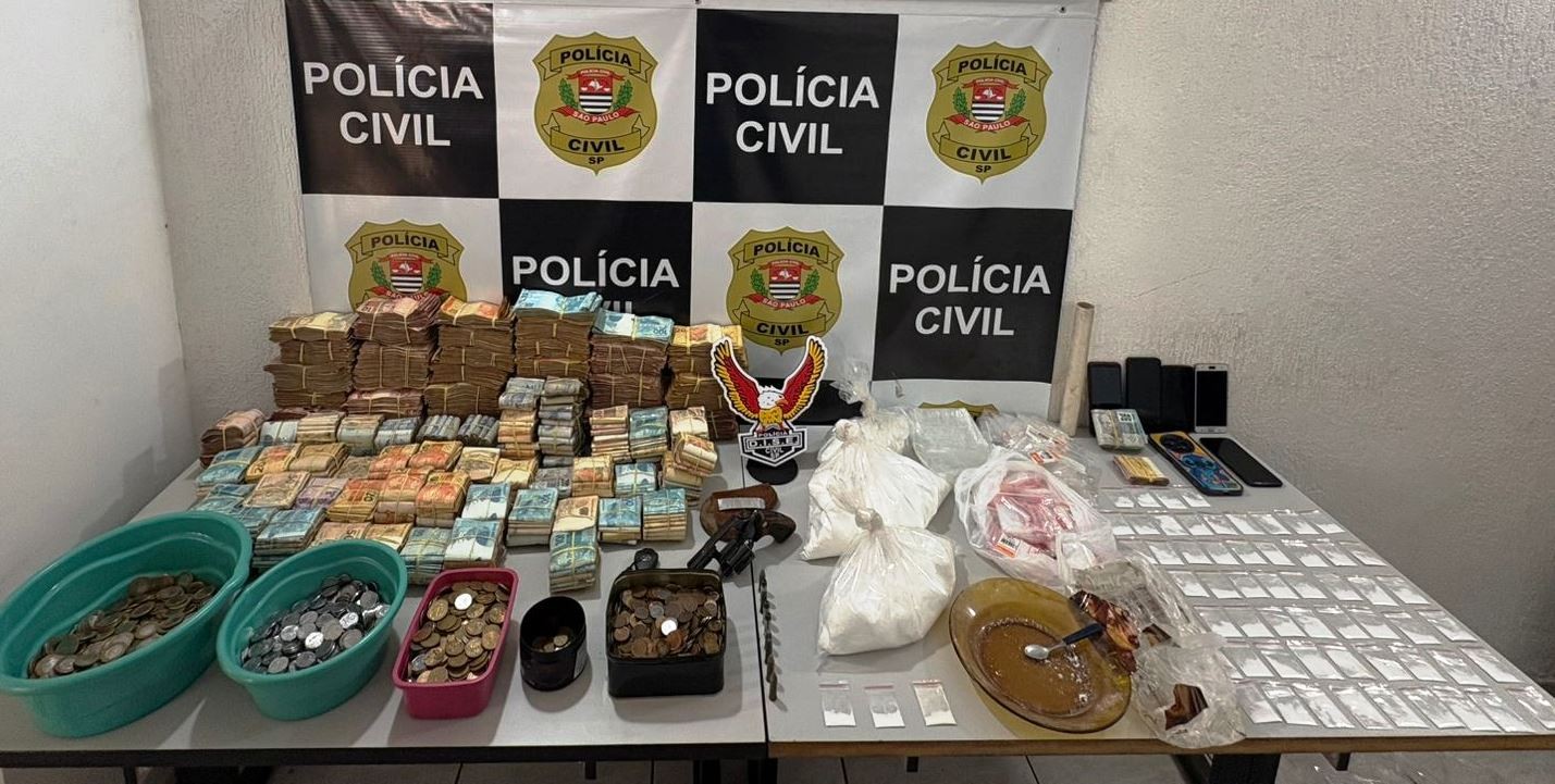 VÍDEO: jovem é preso com grande quantidade de dinheiro, drogas, arma e munições no interior de SP