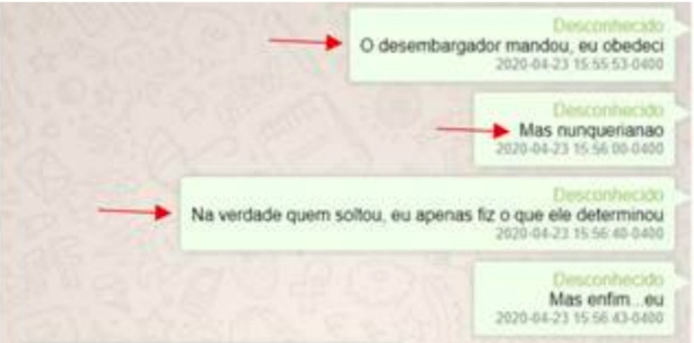 Assessora relatou que nÃ£o queria ter elaborado documento que soltou Palermo. â Foto: ReproduÃ§Ã£o