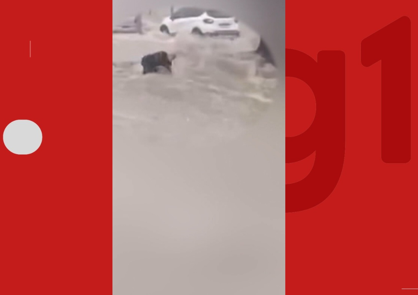 VÍDEO: Homem é arrastado por enxurrada durante temporal no sudoeste da Bahia