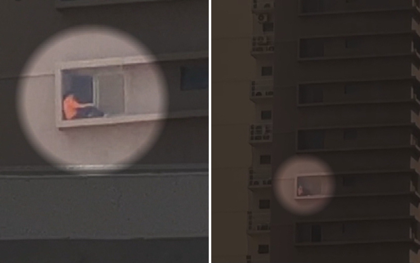 Homem se senta em estrutura no alto de prédio em Goiânia; vídeo