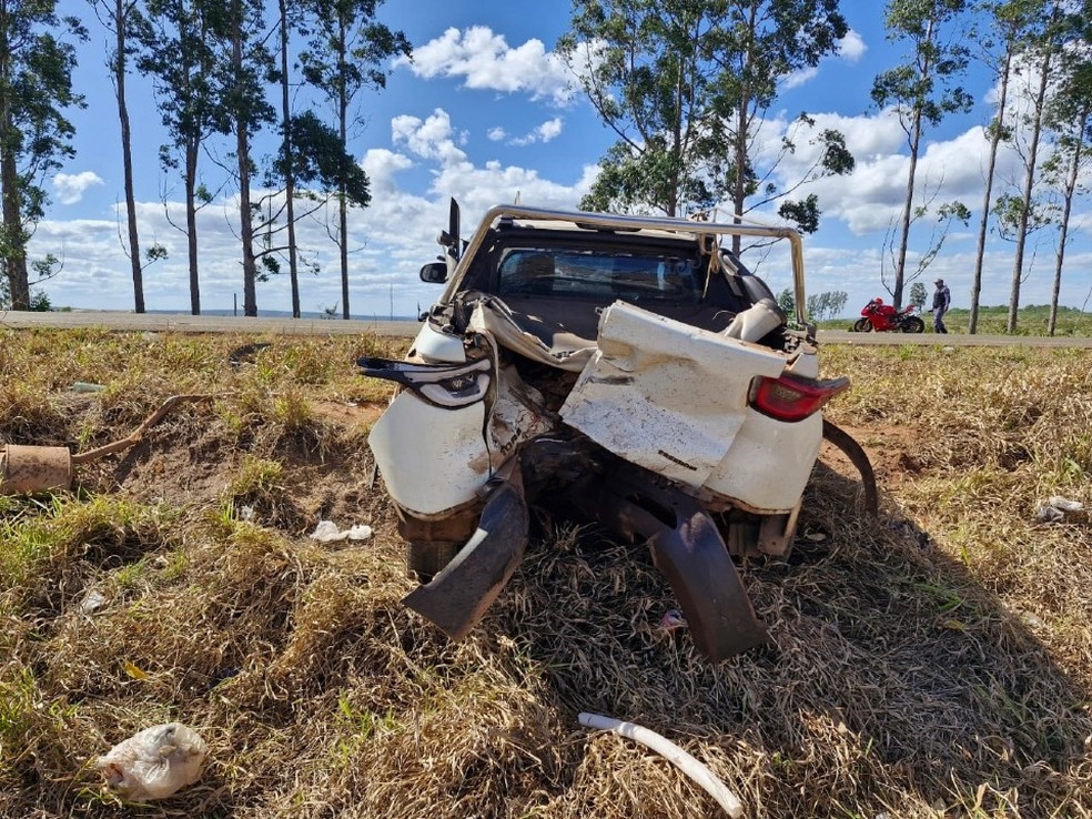 O acidente ocorreu por volta das 10h, próximo ao lixão — Foto: Polícia Civil de Mato Grosso
