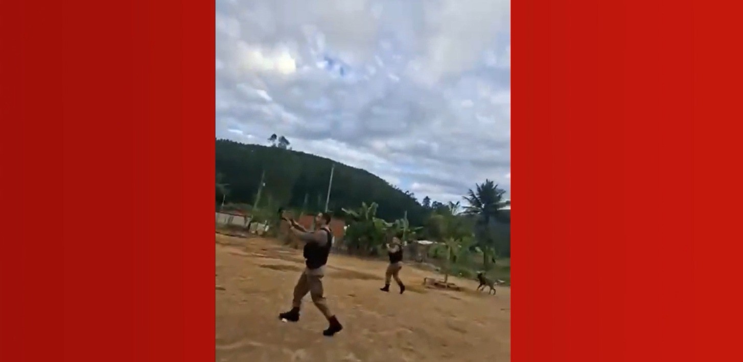 Vídeo mostra PM prendendo homem com mandado de prisão por estupro de vulnerável em Cantagalo