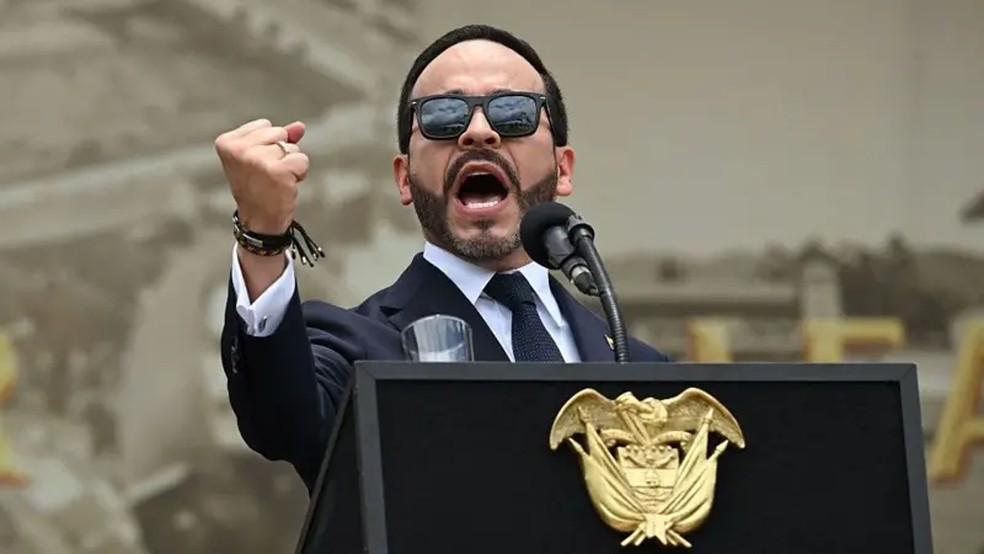 Espriella se elegeu com um discurso linha-dura contra o crime — Foto: Raul Arbolerda/ APF via Getty Images