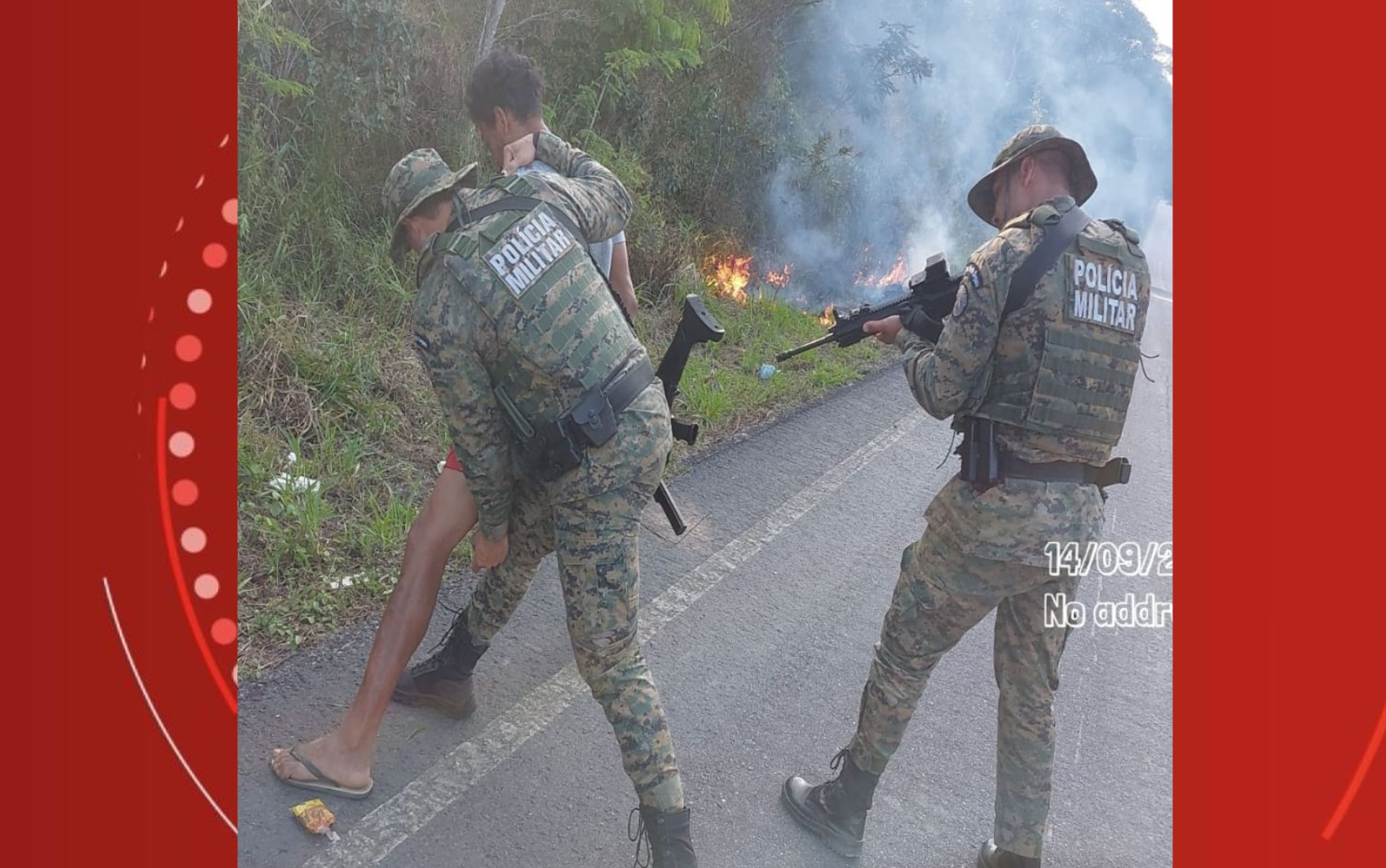 Homem é preso em flagrante ao usar isqueiro e combustível para atear fogo em área de vegetação na Bahia